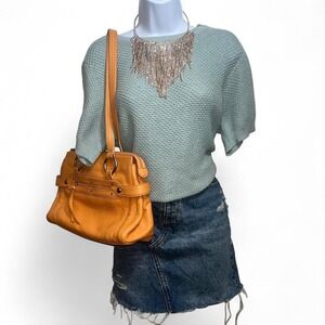 Nine West XL Waffle Knit Short Sleeve Sweater Top Mint Green Lightweight